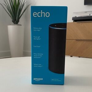 Amazon Echo Voice-Controlled Speaker - Black and Blue
Sealed - New